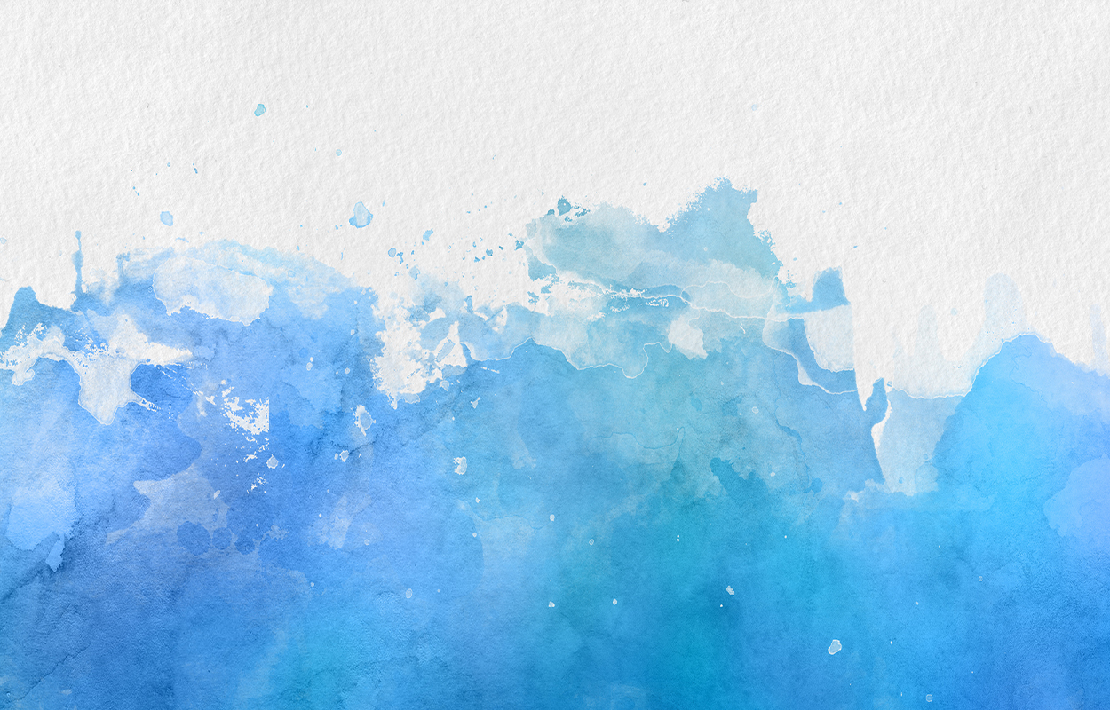 Akvarel Blaa Boelger